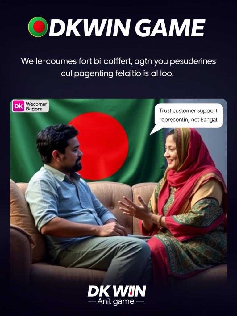 DK Win Game app showing localized features and language support for Bangladeshi players