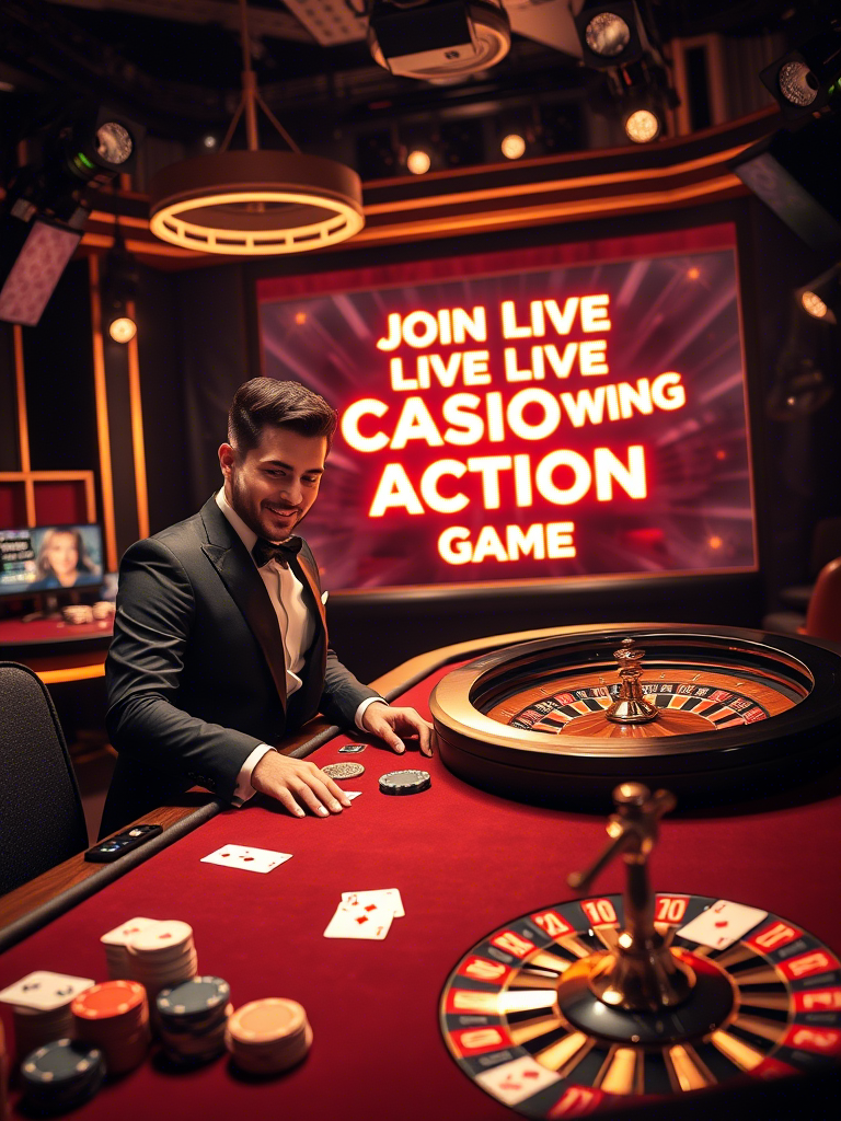 Live dealer hosting an online game with cards and players on screen